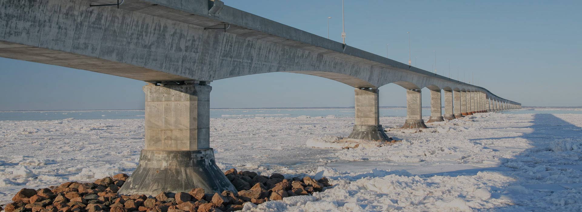 bridge over frozen water