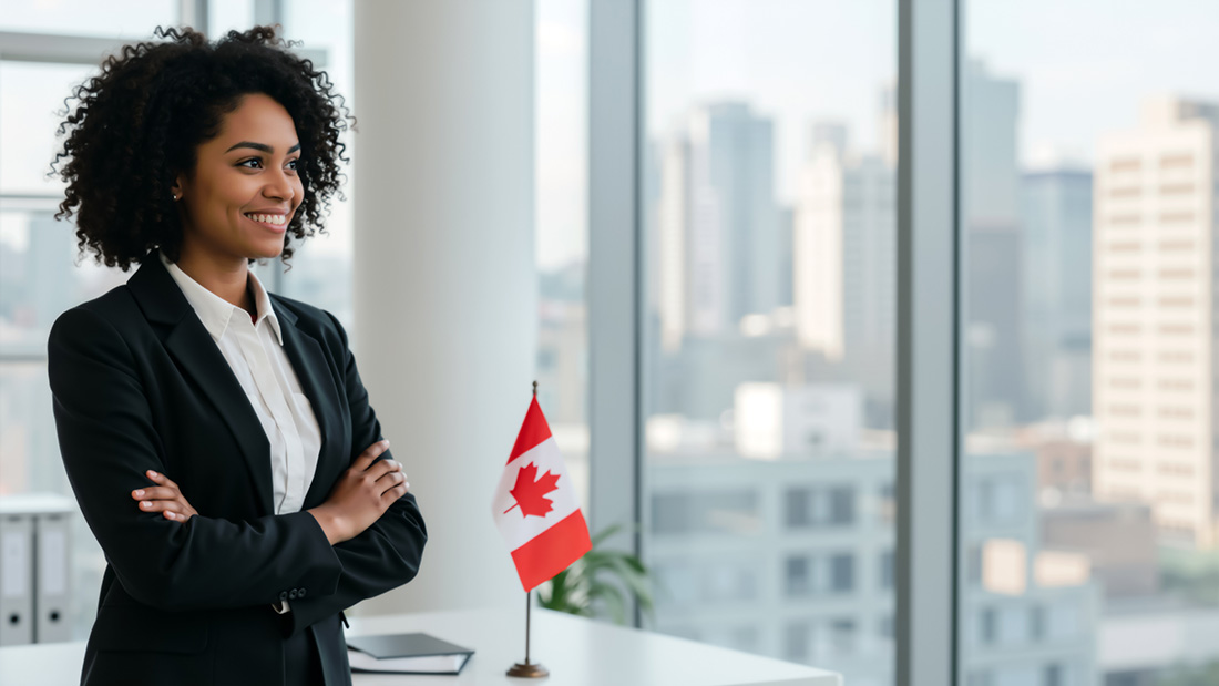 canadian busiinesswoman in office